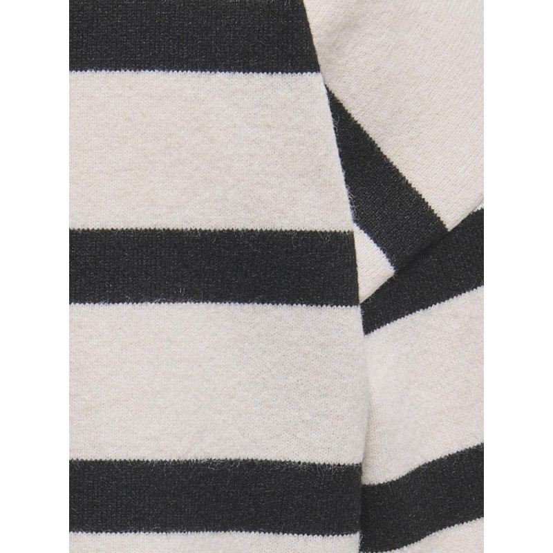 KIDS ONLY Ama Stribede Højhalset Strik - Birch