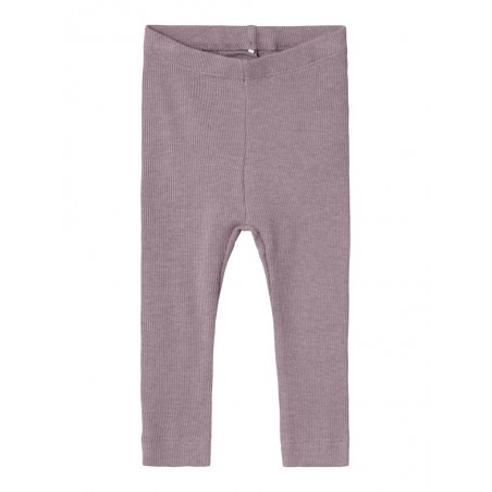 NAME IT Rib Leggings - Elderberry