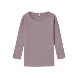 NAME IT Mini L/S Kab Bluse - Elderberry