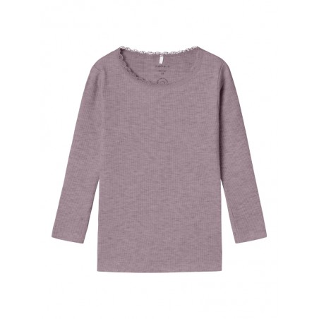 NAME IT Mini L/S Kab Bluse - Elderberry