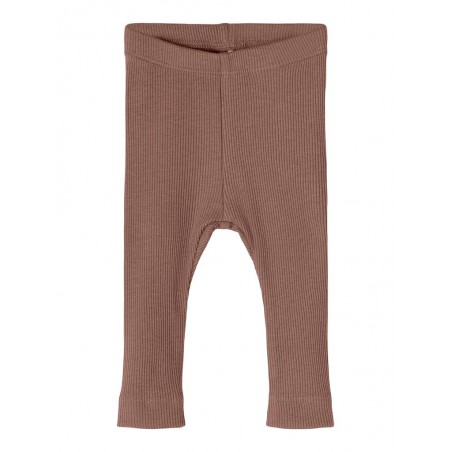 NAME IT Baby Rib Leggings - Cognac Melange