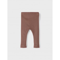 NAME IT Baby Rib Leggings - Cognac Melange