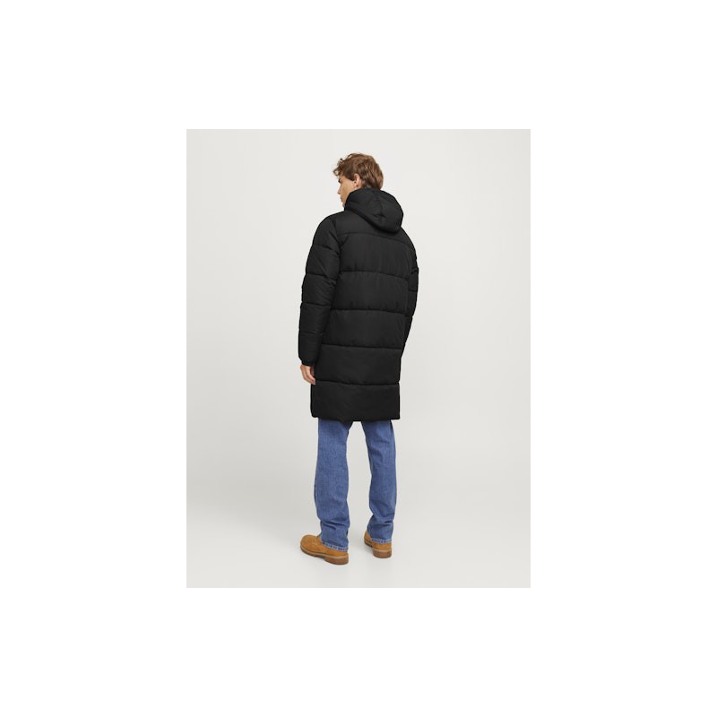 JJ Rebel Logo Lang Puffer Jakke - Sort