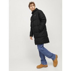 JJ Rebel Logo Lang Puffer Jakke - Sort