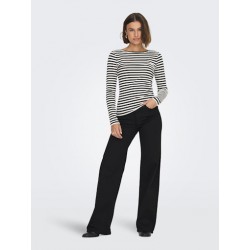 ONLY Madison Blush HW Brede Denim Bukser - Sort Denim "Forever"