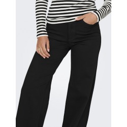 ONLY Madison Blush HW Brede Denim Bukser - Sort Denim "Forever"