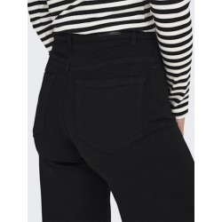 ONLY Madison Blush HW Brede Denim Bukser - Sort Denim "Forever"