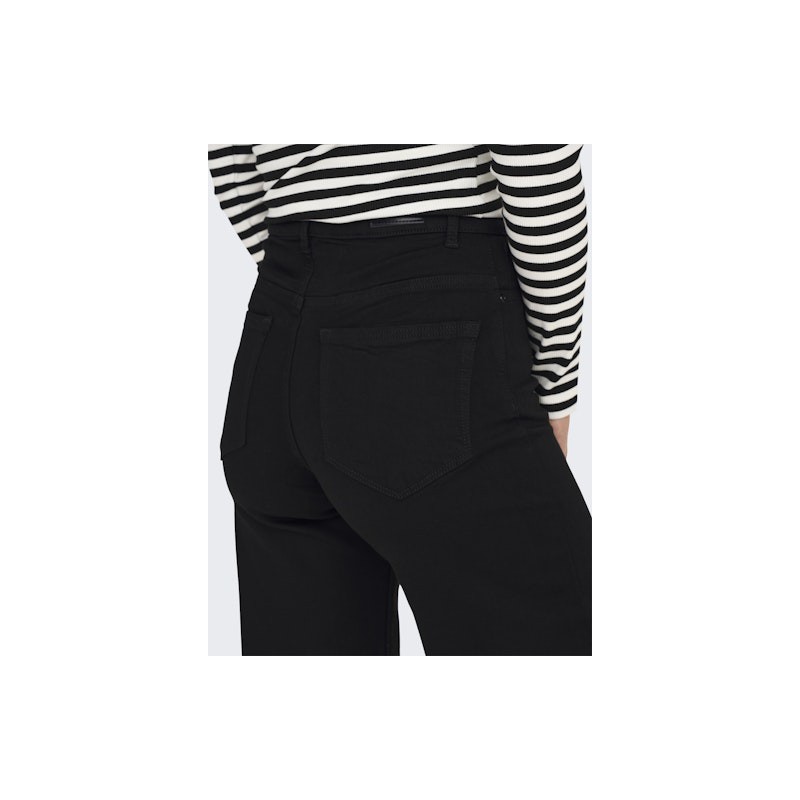 ONLY Madison Blush HW Brede Denim Bukser - Sort Denim "Forever"