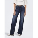 ONLY Madison Blush Højtaljede Brede Denim Tai081 - Dark Blue Denim