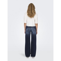 ONLY Madison Blush Højtaljede Brede Denim Tai081 - Dark Blue Denim