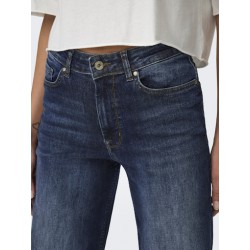 ONLY Madison Blush Højtaljede Brede Denim Tai081 - Dark Blue Denim