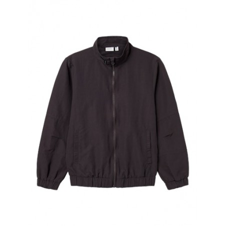 NAME IT Kids Serip Lynlås Cardigan - Obsidian