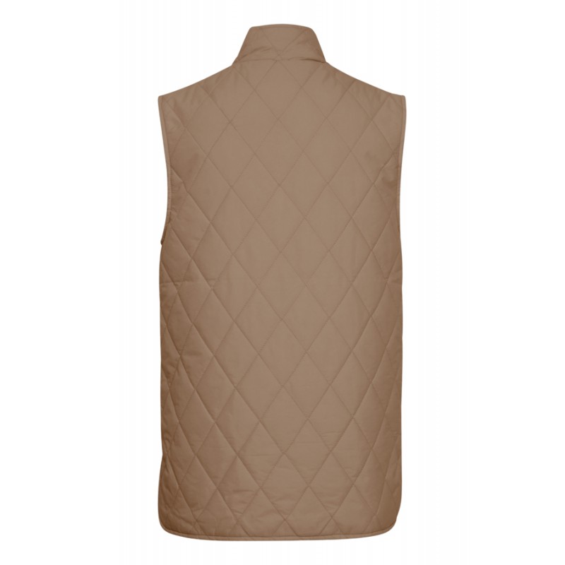FRANSA Quiltet Vest - Coca Mocha
