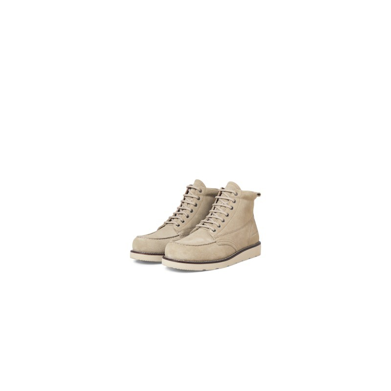 JACK & JONES Toronto Leather Boots - White Pepper