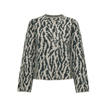 JDY Eva Jacquard Pullover - Simply Taupe