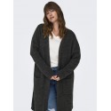 ONLY CARMAKOMA Jade Strik Cardigan - Dark Grey Melange