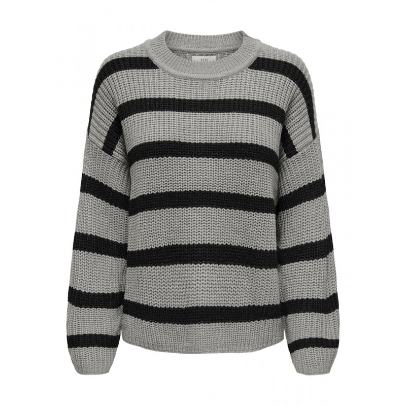JDY Justy Stribet Strik Pullover - December Sky