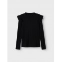NAME IT Kids Siggi L/S Slim Flæse Top - Sort