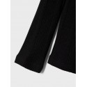 NAME IT Kids Siggi L/S Slim Flæse Top - Sort