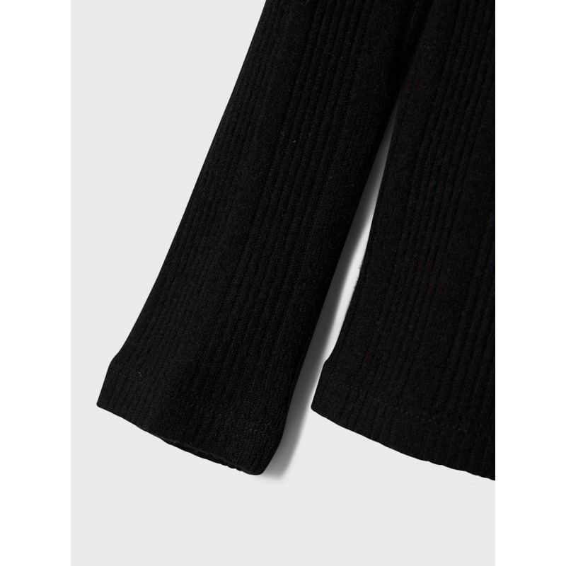 NAME IT Kids Siggi L/S Slim Flæse Top - Sort