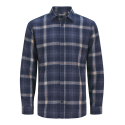 JACK & JONES Jrebchase Check Shirt Langærmet - Sky Captain