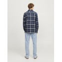 JJ Rebel Chase Ternet L/S Skjorte - Sky Captain