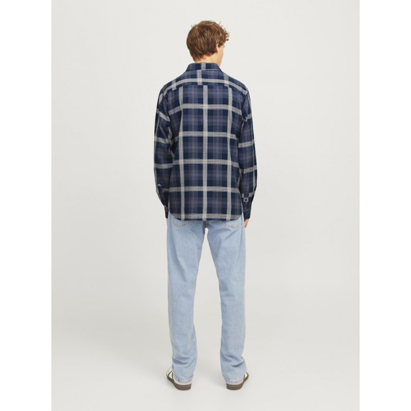 JJ Rebel Chase Ternet L/S Skjorte - Sky Captain