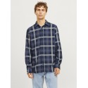 JJ Rebel Chase Ternet L/S Skjorte - Sky Captain