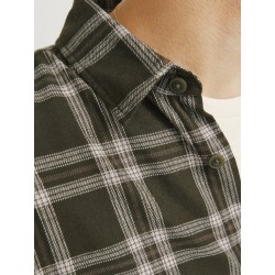 JJ Rebel Chase Ternet L/S Skjorte - Forest Night