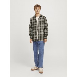 JJ Rebel Chase Ternet L/S Skjorte - Forest Night
