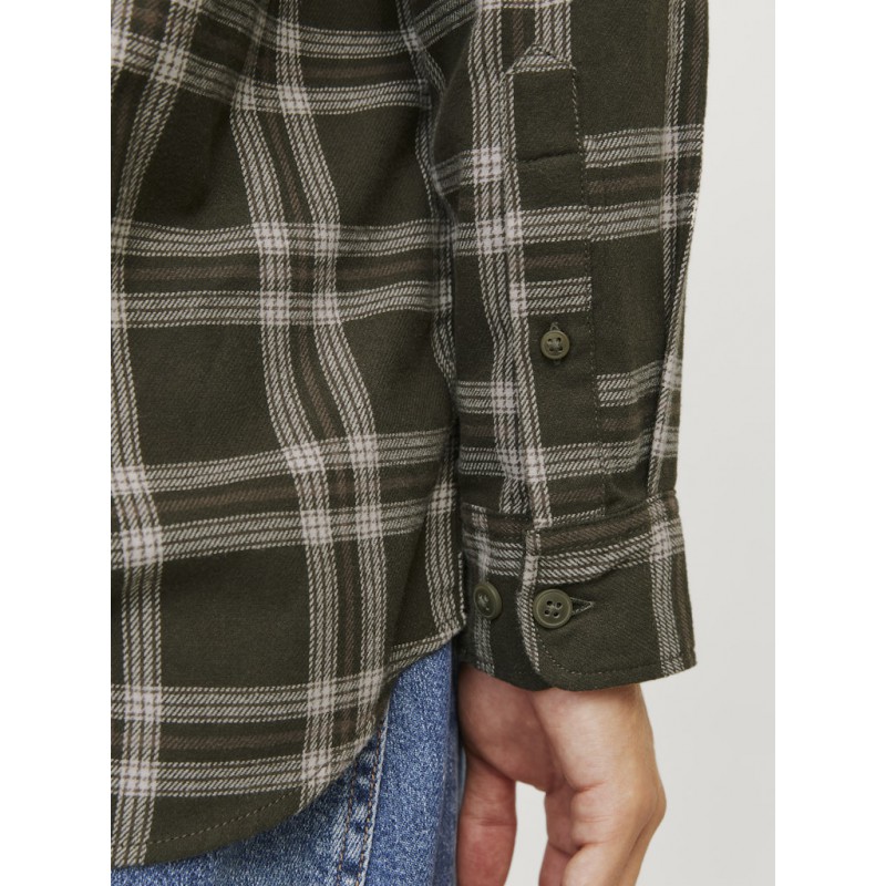 JJ Rebel Chase Ternet L/S Skjorte - Forest Night