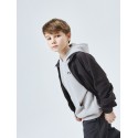NAME IT Kids Serip Lynlås Cardigan - Obsidian
