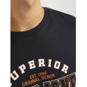 JACK & JONES Logo Rund Hals T-shirt - Sort