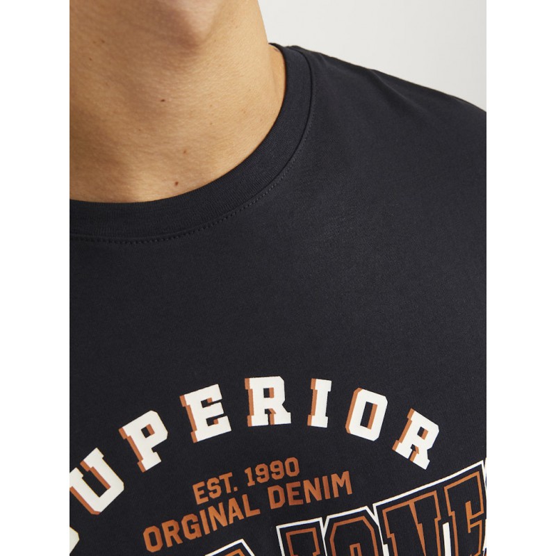 JACK & JONES Logo Rund Hals T-shirt - Sort
