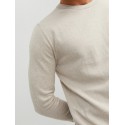 JACK & JONES Emil crew neck pullover - Oatmeal
