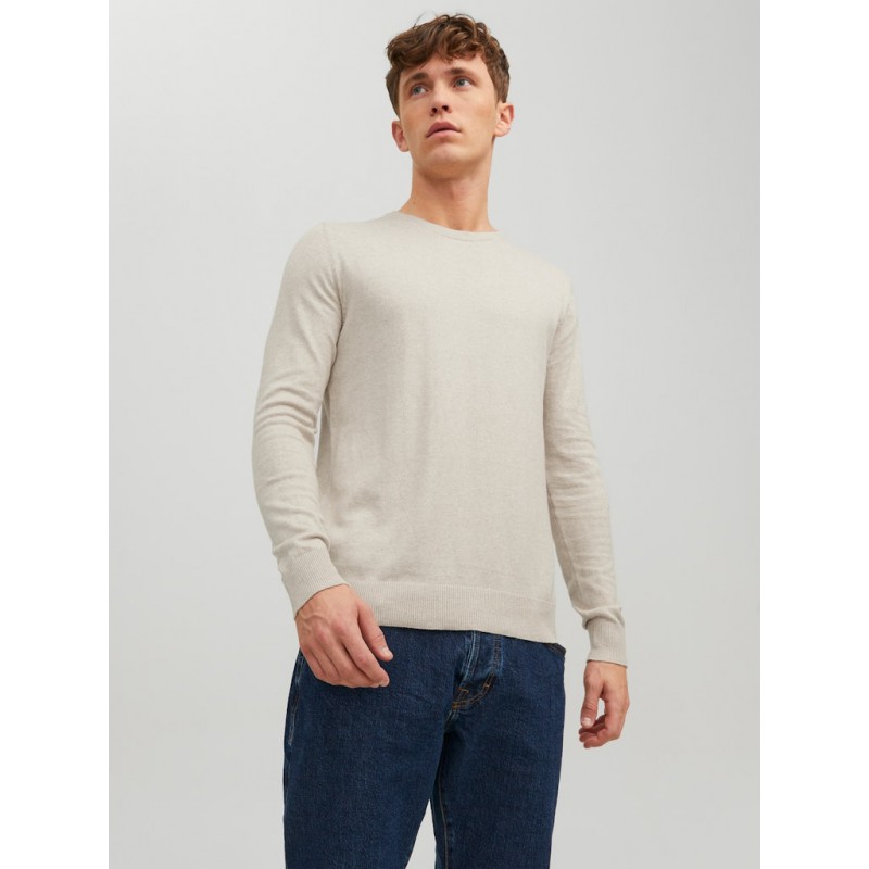 JACK & JONES Emil crew neck pullover - Oatmeal