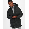 ONLY & SONS Carl Lang Quilted Frakke - Sort