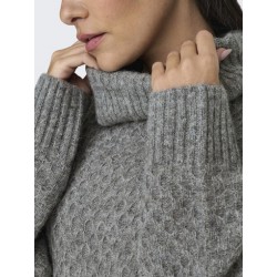 JDY Bigum Strik Kjole - Medium Grey Melange