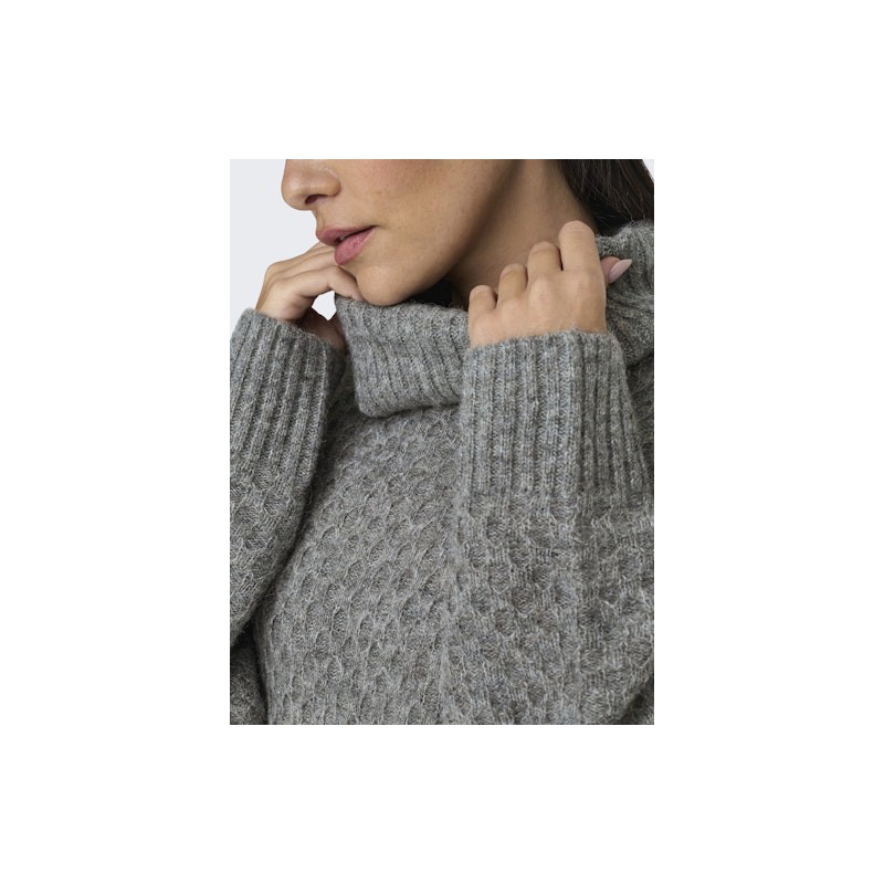 JDY Bigum Strik Kjole - Medium Grey Melange