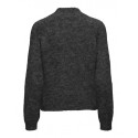 JDY Zoey Life Strik Pullover Med Sløjfe - Dark Grey Melange