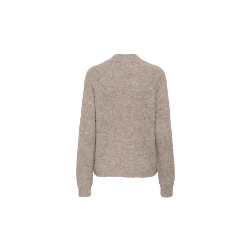 JDY Zoey Life Strik Pullover Med Sløjfe - Chateau Gray