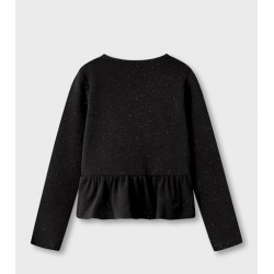 NAME IT Nkfroka Langærmet Kort Top - Sort