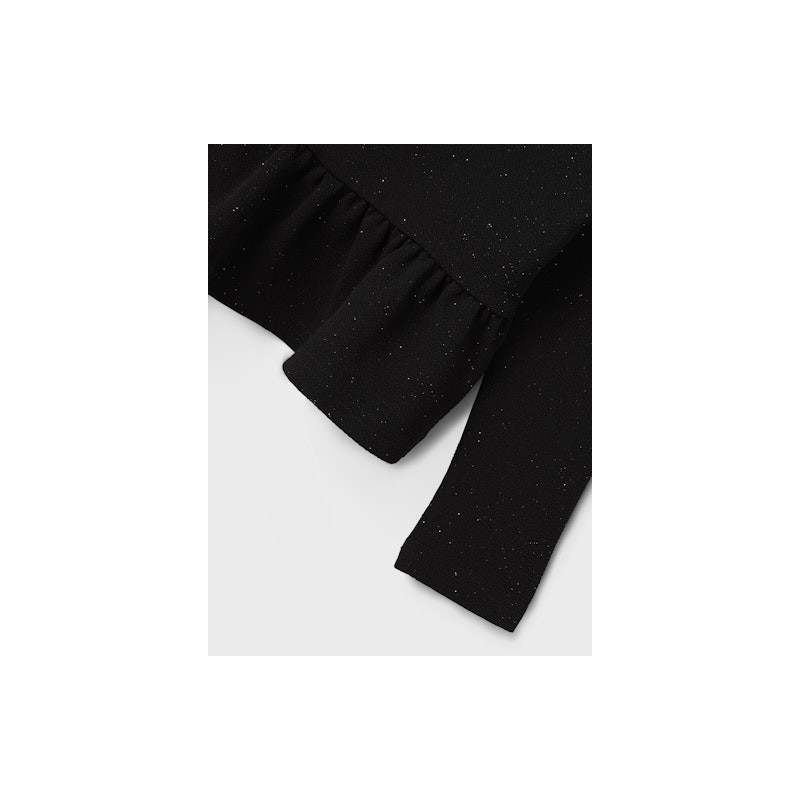 NAME IT Nkfroka Langærmet Kort Top - Sort