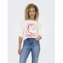 ONLY Santa Life Oversize Top Xmas - Cloud Dancer