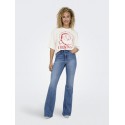 ONLY Santa Life Oversize Top Xmas - Cloud Dancer