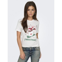 ONLY X-MAS T-shirt - Cloud Dancer