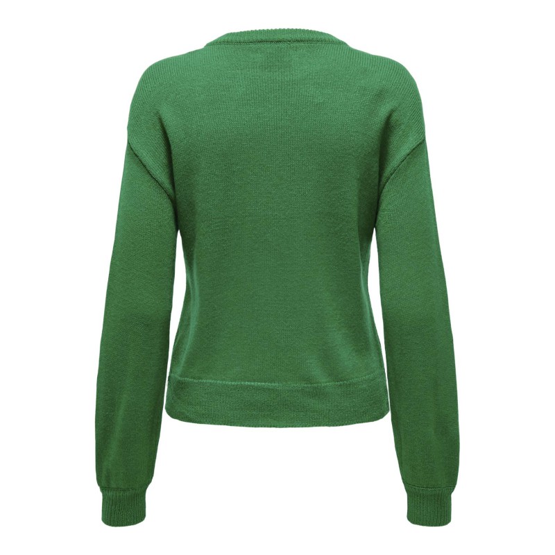 ONLY Xmas Langærmet Balloon O-Neck Box Knt - Green Jacket