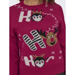 ONLY Xmas Strikket Julesweater - Chili Pepper