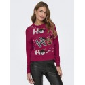 ONLY Xmas Strikket Julesweater - Chili Pepper