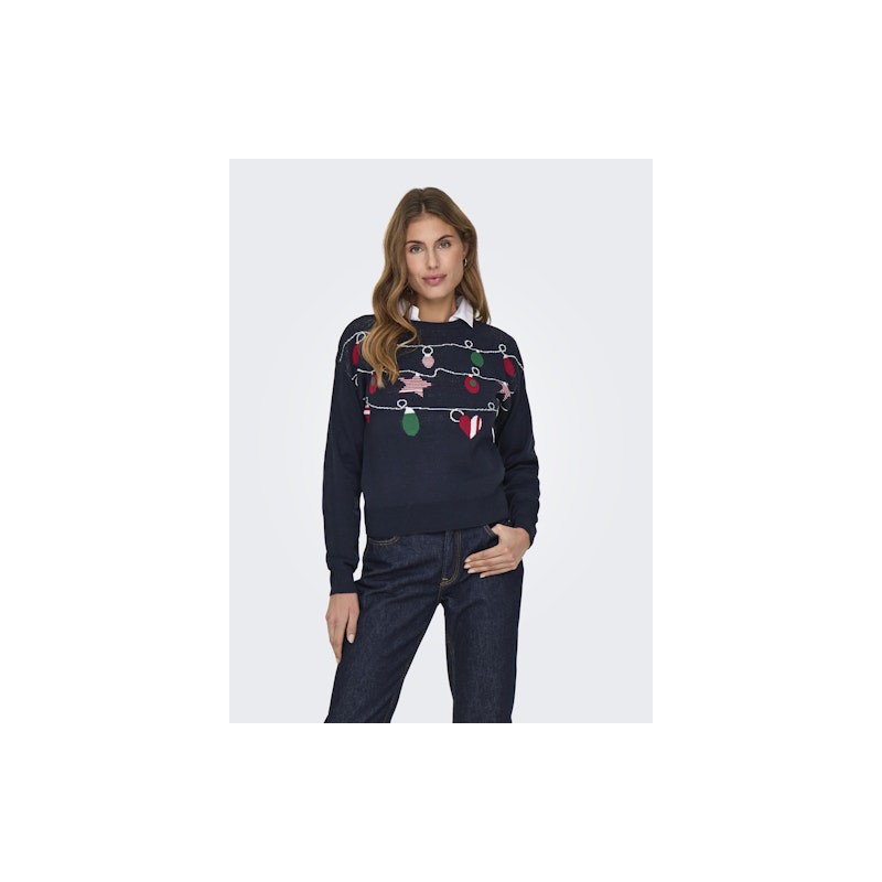 ONLY Xmas Strikket Julesweater - Night Sky